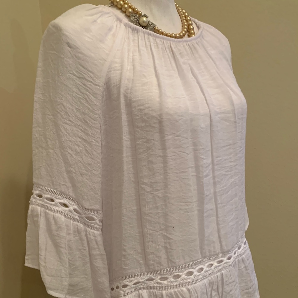 Counterparts Romantic Peasant White Top S NWT - Picture 3 of 5